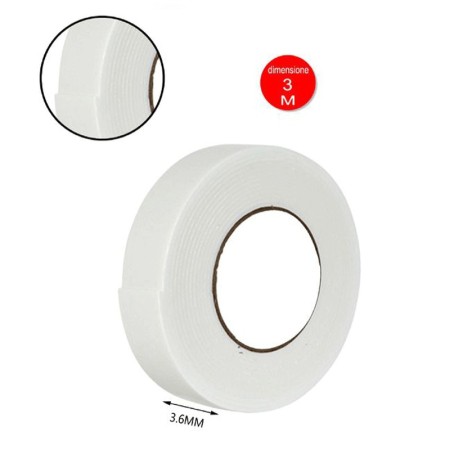 12x Rotolo Nastro biadesivo in Spugna Schiuma striscia di Colla Tenuta Adesivo