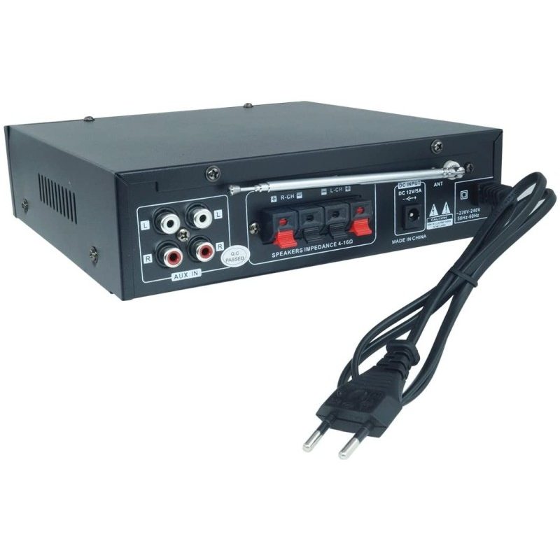 Hongu Amplificatore stereo 2 canali Bluetooth Karaoke Mp3 USB SD Ca...