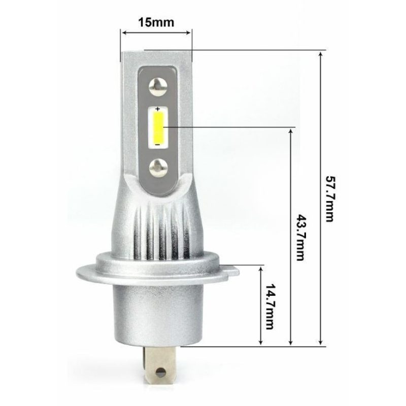 Hongu Coppia lampadine lampade fari LED h7 M9 led matrix 6000K no s...
