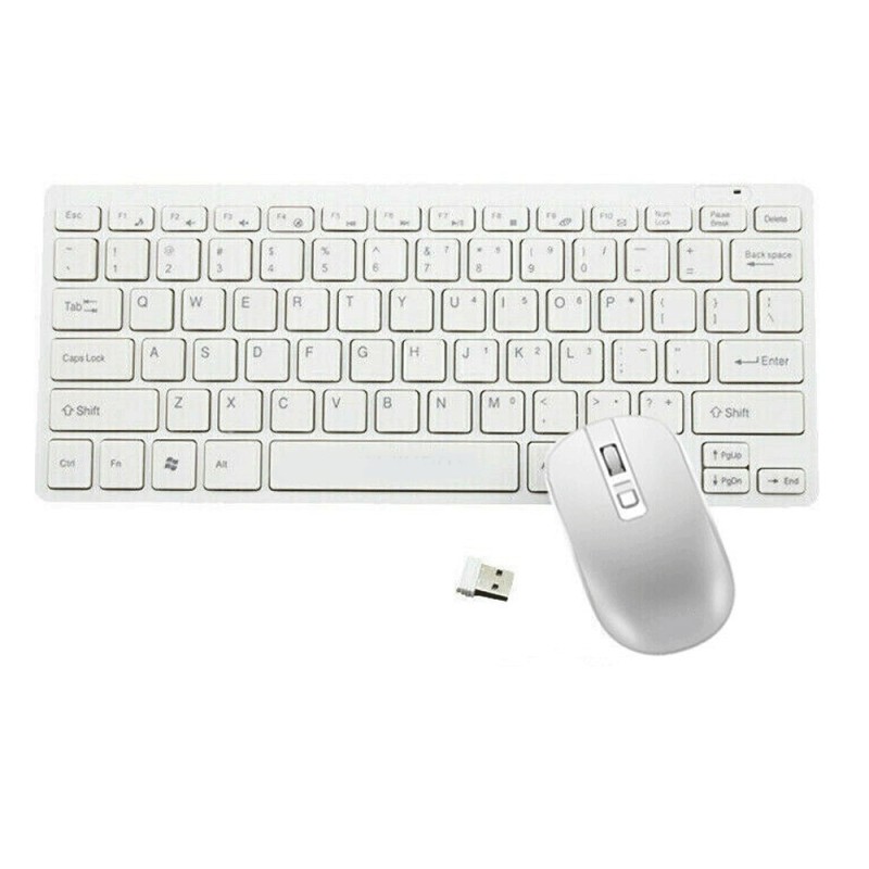 Kit tastiera e mouse Wireless 2,4GHz PC Computer USB Ricevitore Senza fili Set