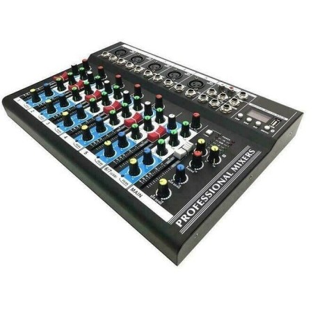 Mixer professionale a 7 vie canali bluetooth USB Mp3 feste party DJ karaoke TY7