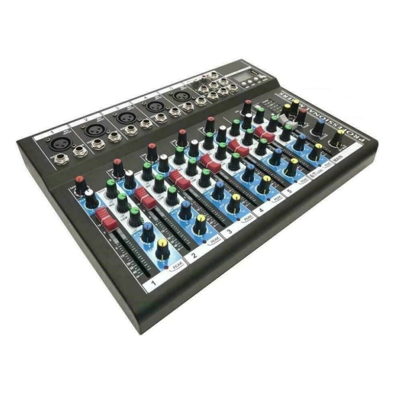 Hongu Mixer professionale a 7 vie canali bluetooth USB Mp3 feste pa...