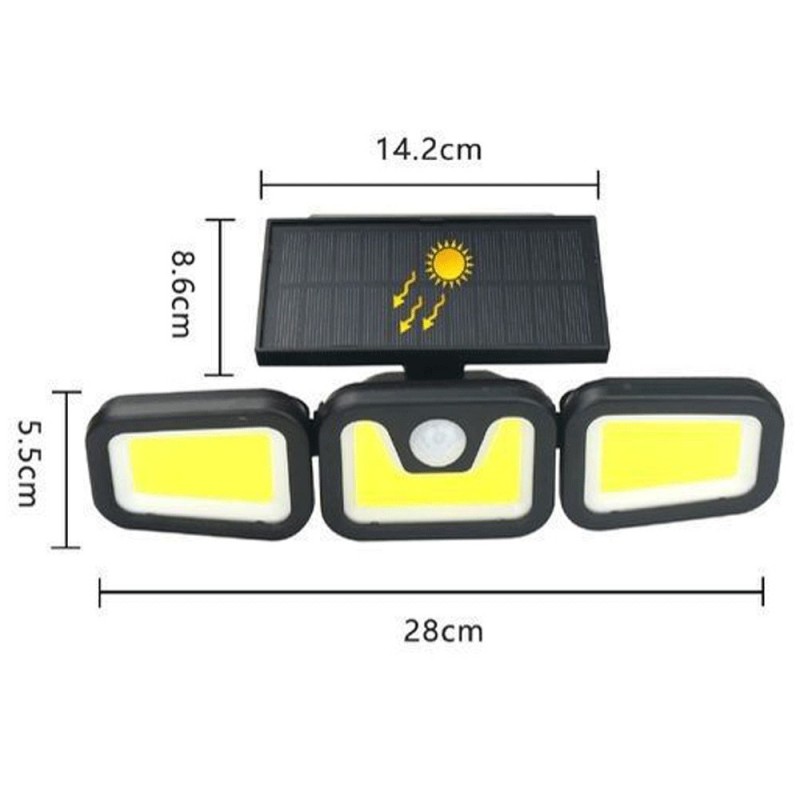 Applique Lampada esterno Plafoniera a Muro Parete LED Sensore Notturno Giardino