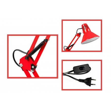 Lampada da tavolo Scrivania Snodabile Pieghevole Luce orientabile Estetista E27