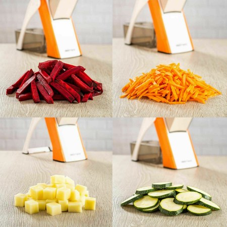 Affettatrice mandolina manuale affetta taglia frutt verdure julienne regolabile