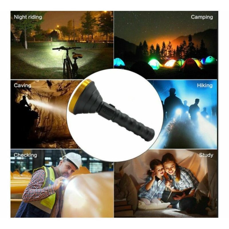 Torcia LED UV Multifunzione Ricaricabile Luce Portatile USB Pesca L...