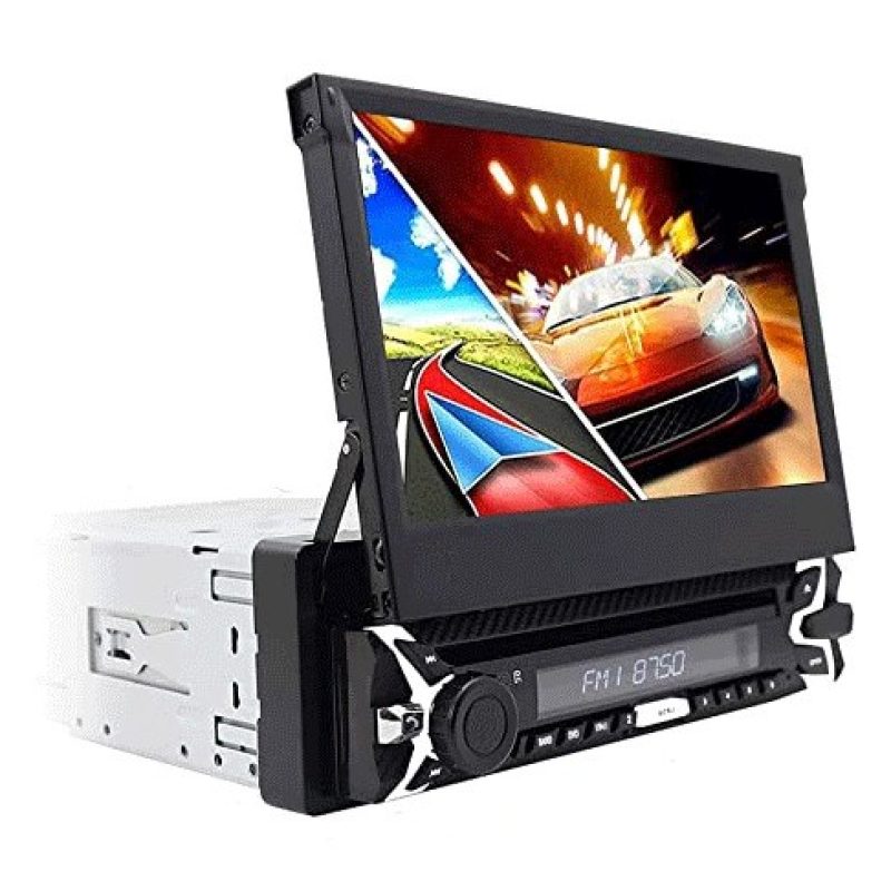 Hongu Autoradio 1Din con schermo a scomparsa 7" stereo Bluetooth US...