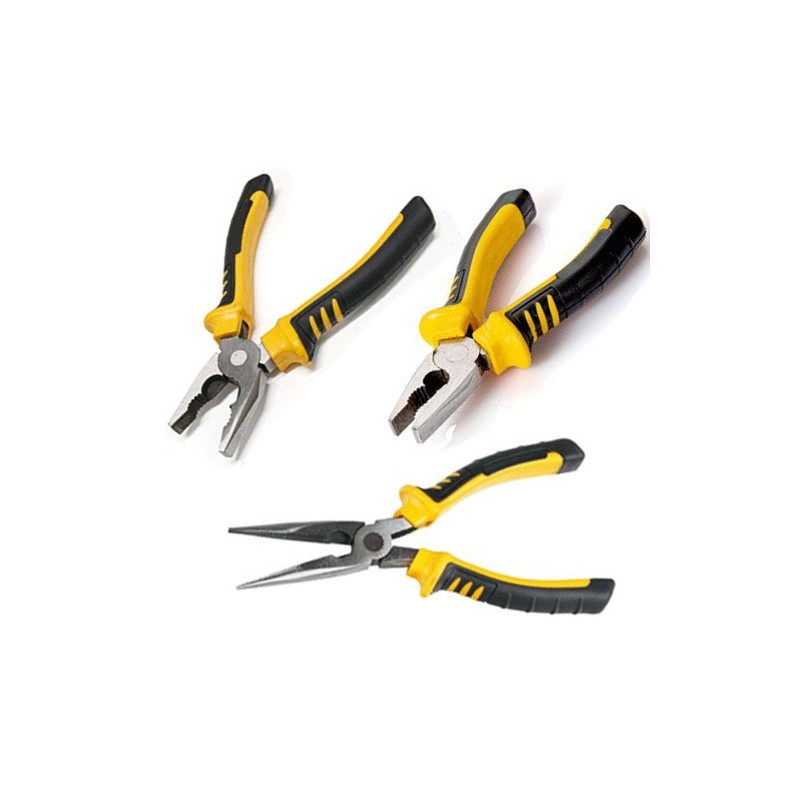 Set 3 Pinze Multiuso Fai da te Acciaio Tronchesi Attrezzi Lavoro Utensili pinza