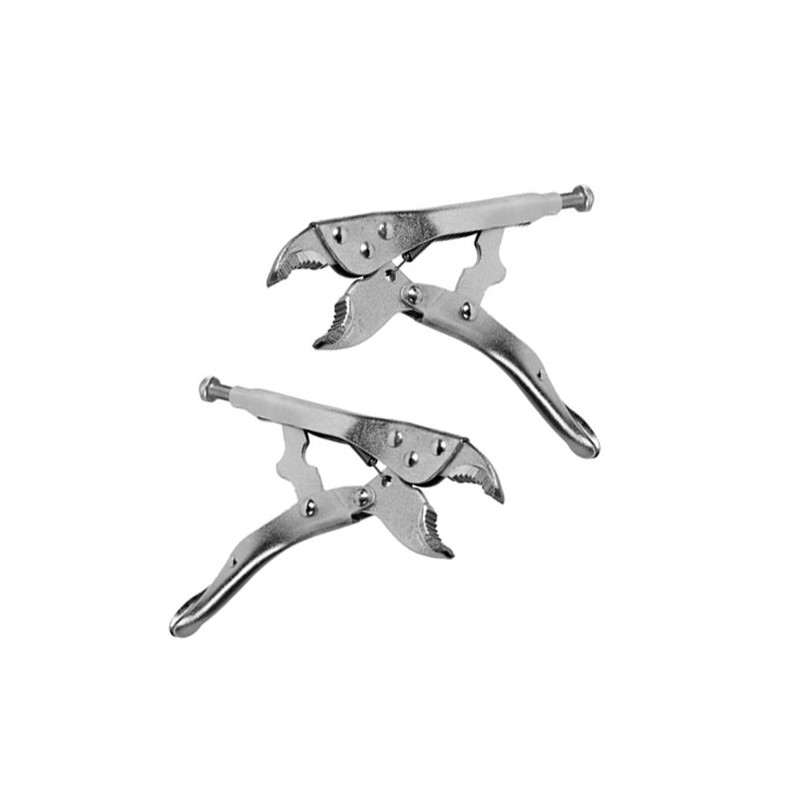 Set 2 Pinza a scatto Regolabile autobloccante Fai da te Acciaio  Attrezzi chiave
