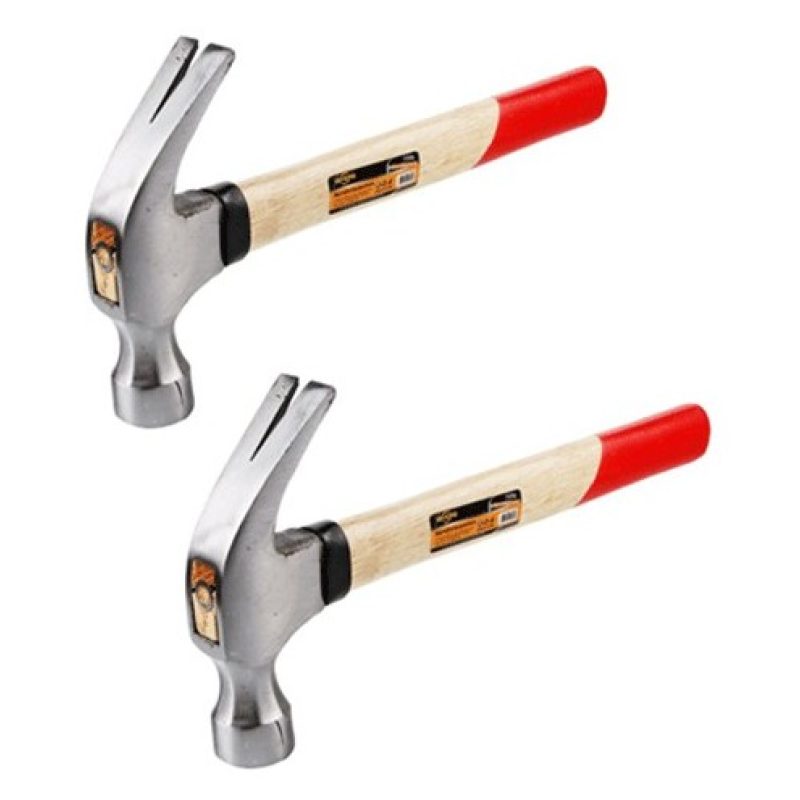Hongu 2x Martello da Carpentiere Professionale Manico legno 750g le...