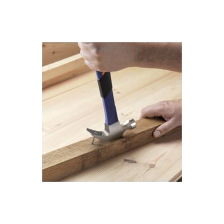 2x Martello da Carpentiere Professionale Manico legno 750g levachiodi testa tonda