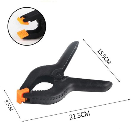 Set 6 Morsetti pinze a Molla in plastica Strettoio Bloccare fissare 9" pinza kit