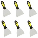 6 pezzi Spatole per stucco Stuccare Set  Raschietti Muratore Carpentiere stecche