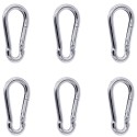 6x Moschettone a pera fibbia portachiavi molla scatto Clip Arrampicata Sicurezza