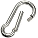 6x Moschettone a pera fibbia portachiavi molla scatto Clip Arrampicata Sicurezza