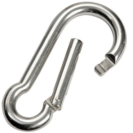 6x Moschettone a pera fibbia portachiavi molla scatto Clip Arrampicata Sicurezza