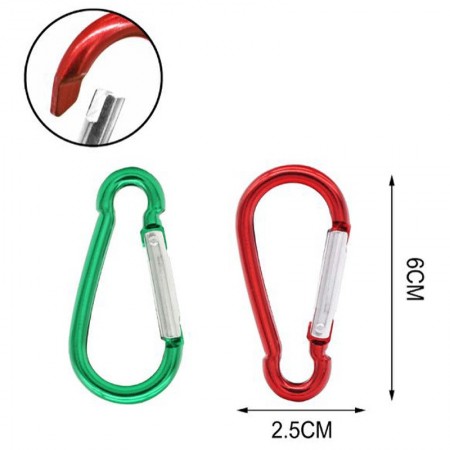 20 Moschettone a pera fibbia portachiavi molla scatto Clip Arrampicata Sicurezza