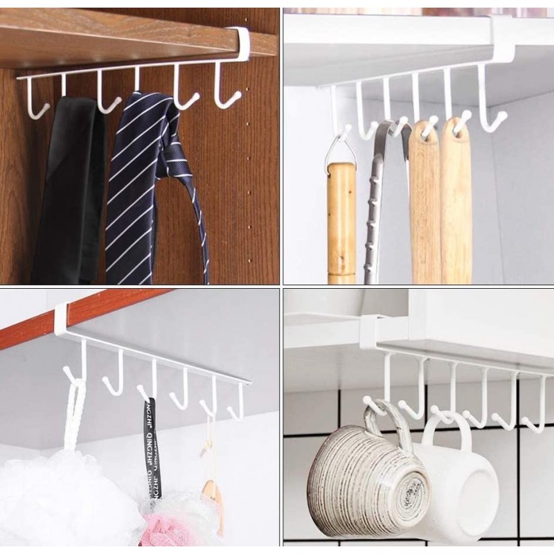 Hongu 3x barre ganci porta oggetti tazzine appendi tazze supporto m...