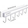 Hongu 3x barre ganci porta oggetti tazzine appendi tazze supporto m...