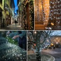 Catena luminosa Luci Natale 200 Led Decorazione albero Bianco freddo Natalizie