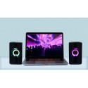 Casse Altoparlanti Audio Pc LED Speaker Computer RGB USB Stereo Laptop Notebook