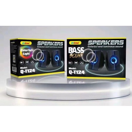 Casse Altoparlanti Audio Pc LED Speaker Computer RGB USB Stereo Laptop Notebook