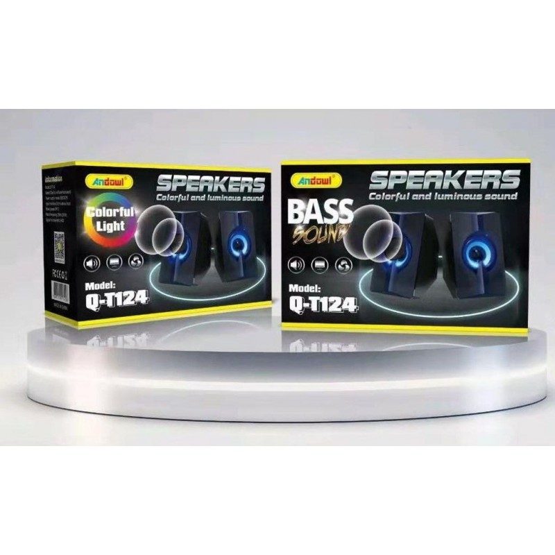 Hongu Casse Altoparlanti Audio Pc LED Speaker Computer RGB USB Ster...