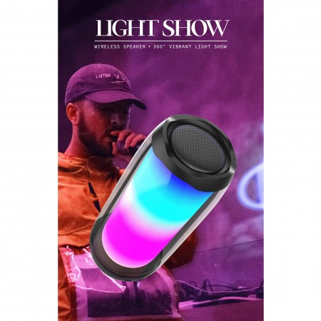 Altoparlante cassa Speaker LED Portatile Bluetooth Wireless Stereo USB RGB AUX
