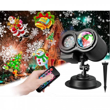 Proiettore Laser di Natale Esterno Interno Led Luci RGB Decorazioni Giardino