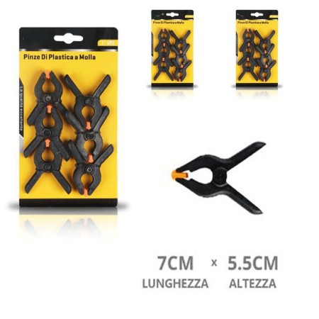 Set 18 Morsetti pinze a Molla in plastica Strettoio Bloccare fissare pinza kit