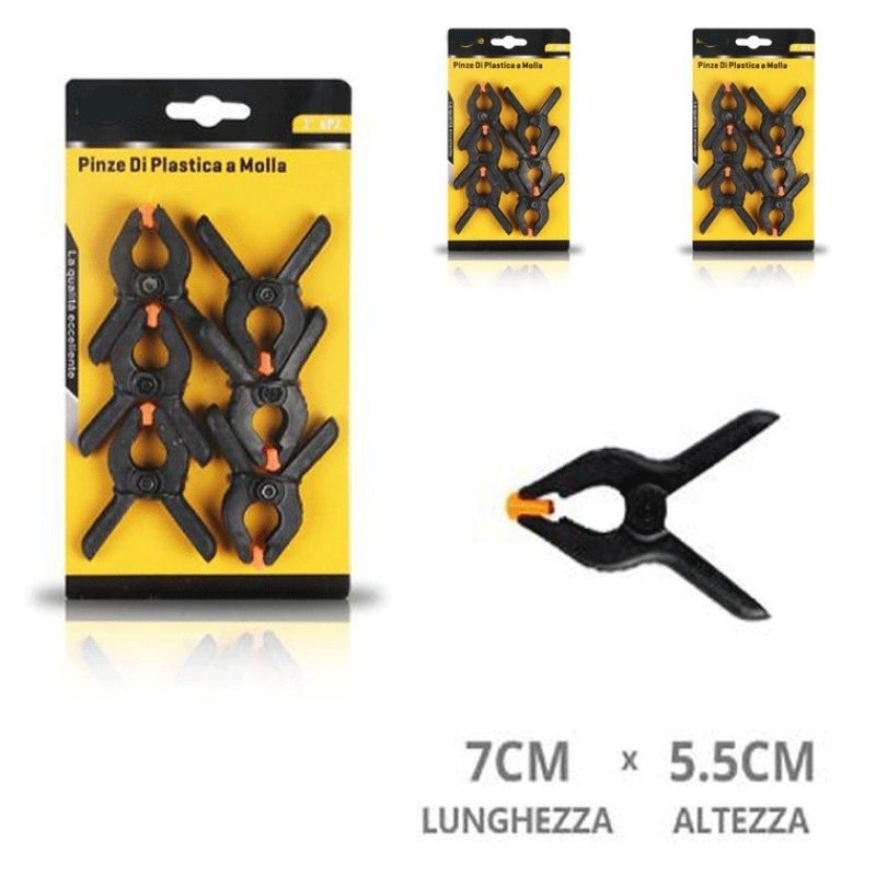 Hongu Set 18 Morsetti pinze a Molla in plastica Strettoio Bloccare ...