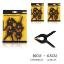 Set 12 Morsetti pinze a Molla in plastica Strettoio Bloccare fissare pinza 10x6,5cm