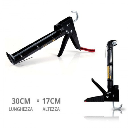 Pistola per Silicone Professionale Foracartucce per Cartuccia Sigillanti Manuale