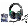 Hongu Cuffie da Gioco Microfono Luce RGB Gaming PC PS4 Stereo LED X...