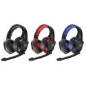 Cuffie da Gioco Microfono Luce RGB Gaming PC PS4 Stereo LED XBOX 3,5 Jack Bass