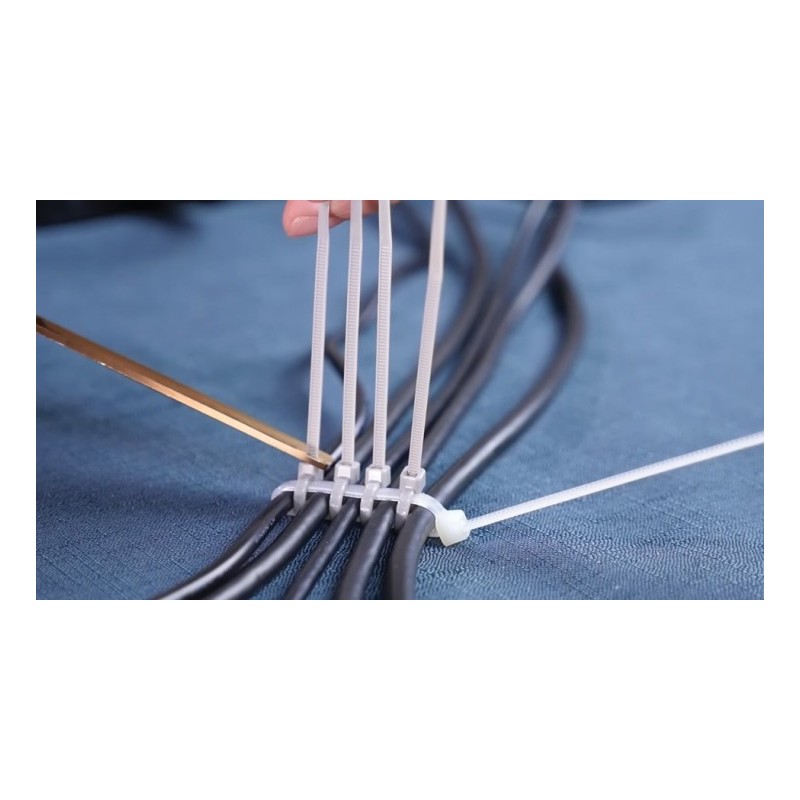 Hongu 800 Fascette 100 mm cavi elettrici Autostringenti Plastica ca...