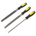 Set 3 lime per ferro metalli piatta tonda semitonda Raspe 300 mm lima assortite