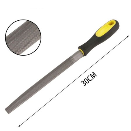 Set 3 lime per ferro metalli piatta tonda semitonda Raspe 300 mm lima assortite