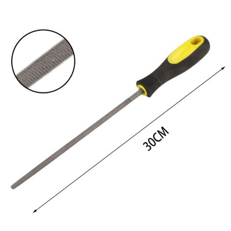 Set 3 lime per ferro metalli piatta tonda semitonda Raspe 300 mm lima assortite