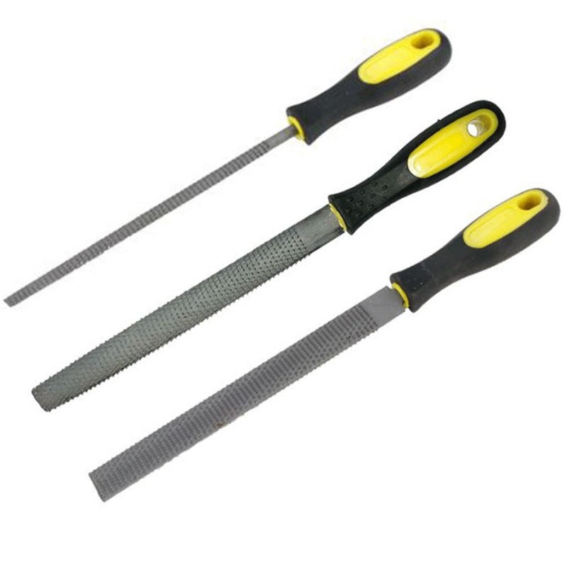 Set 3 lime per legno piatta tonda semitonda Raspe 300 mm lima assortite metallo