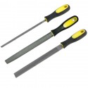 Set 3 lime per legno piatta tonda semitonda Raspe 300 mm lima assortite metallo