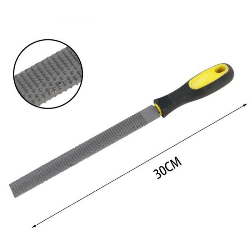 Hongu Set 3 lime per legno piatta tonda semitonda Raspe 300 mm lima...