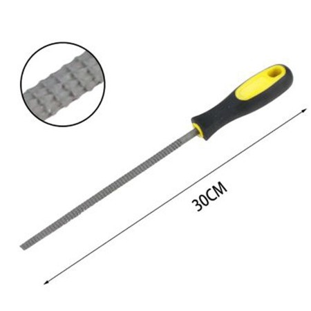 Set 3 lime per legno piatta tonda semitonda Raspe 300 mm lima assortite metallo