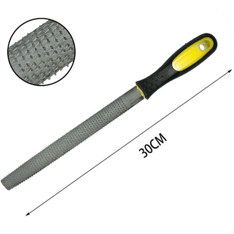 Hongu Set 3 lime per legno piatta tonda semitonda Raspe 300 mm lima...