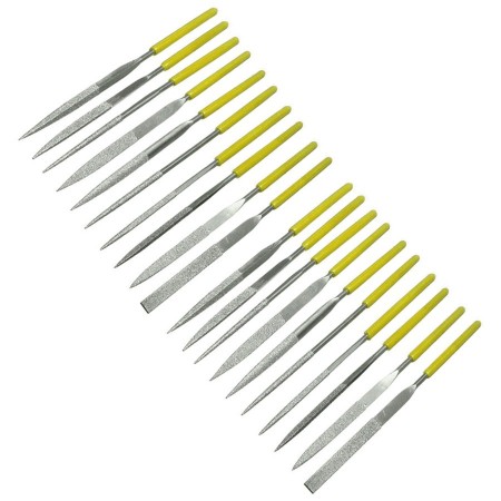 Set 20 Mini Lime Raspe Ad Ago Per Ferro Acciaio Legno Lunghezza 140mm