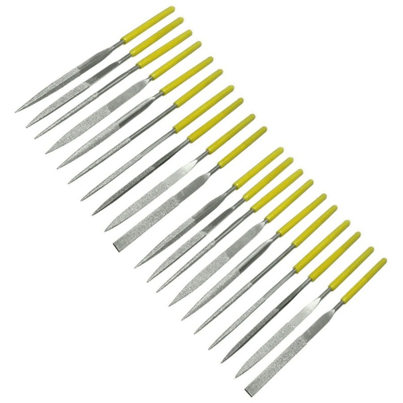 Hongu Set 20 Mini Lime Raspe Ad Ago Per Ferro Acciaio Legno Lunghez...