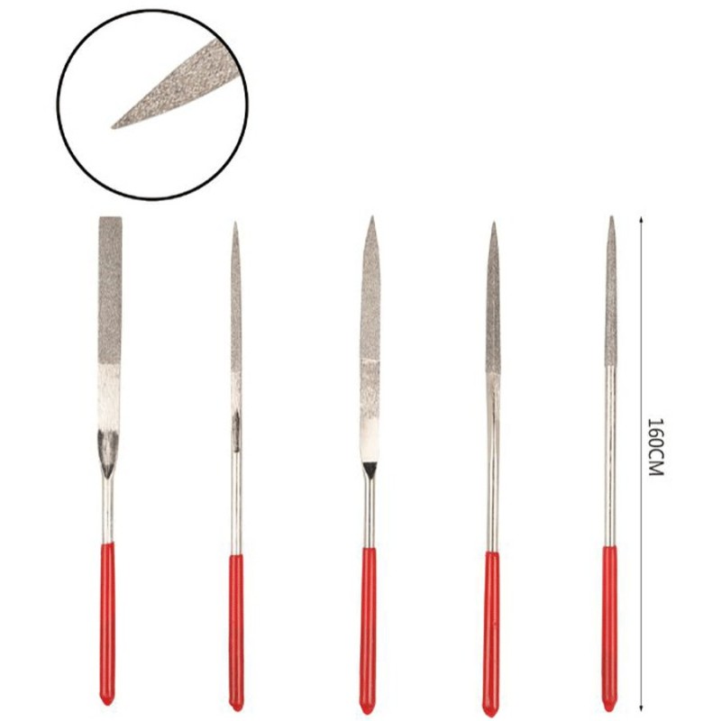Hongu Set 10 Mini Lime Raspe Ad Ago Per Ferro Acciaio Legno Precisi...