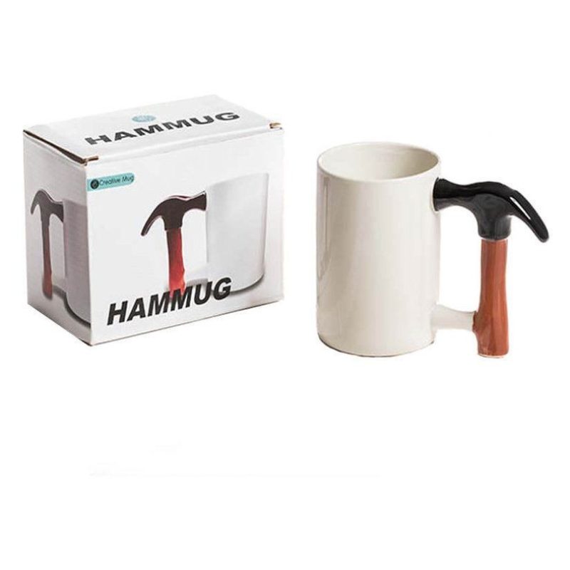 Tazza in porcellana impugnatura martello idea regalo hammug caffè bevande
