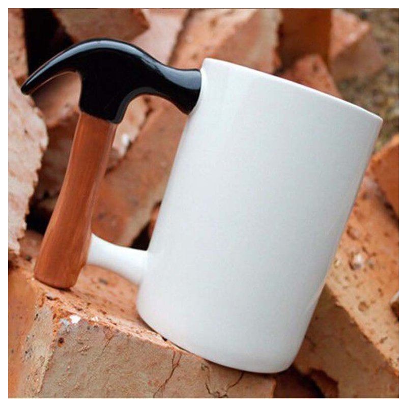Tazza in porcellana impugnatura martello idea regalo hammug caffè bevande