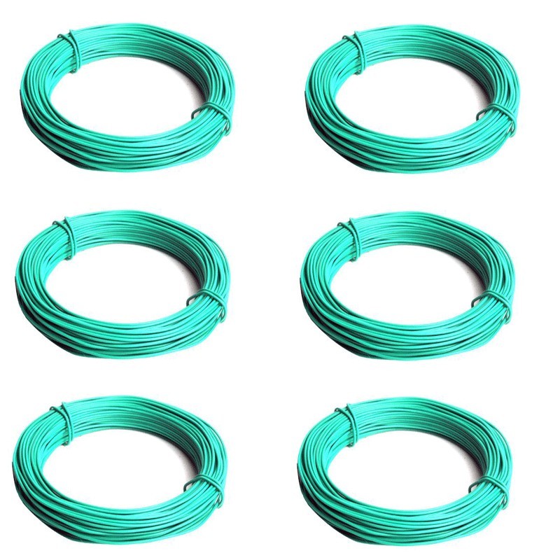 Hongu 6 rotoli Filo di ferro zincato plastificato per legature 1mm ...